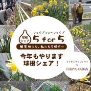 球根シェア「5 for 5」運動