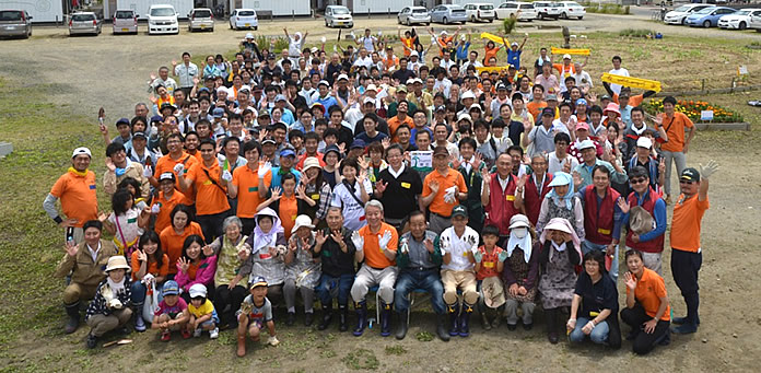「ひまわりプロジェクト」の植栽イベント